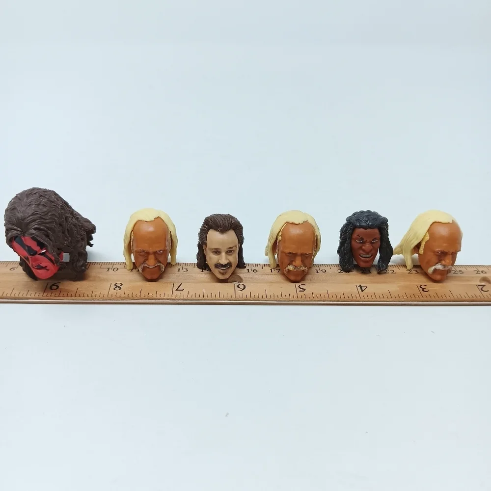 6 Pcs Professional Wrestling Head Lot #375